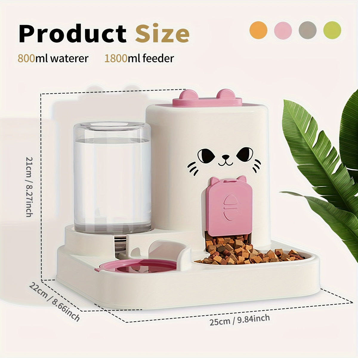 Automatic Cat Feeder and Water Dispenser 2-in-1 | Large Capacity Dry Wet Separation Pet Food Bowl, Battery-Free Gravity Feeder for Indoor Cats, Healthy Diet - product image 3