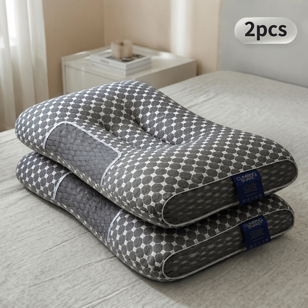 2pcs Neck Pillows, Made of Breathable Fabric That Prevents Sweatiness During Long-term Wear, Features a Removable Zippered Pillowcase - product image 4
