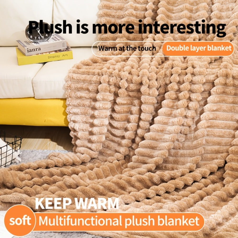 500gsm Heavy Plush Blanket – Ultra Thick Soft Warm Fluffy Blanket for Bed, Sofa & Travel, Baby to Double Size, 5 Colors - product image 8
