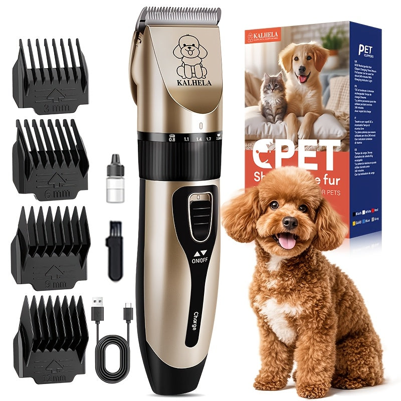 Pet Hair Trimmer USB Rechargeable Wireless Clipper for Dogs & Cats | Low Noise Electric Grooming Scissors, Lithium Battery, Home & Salon Use, Safe Low Voltage - product image