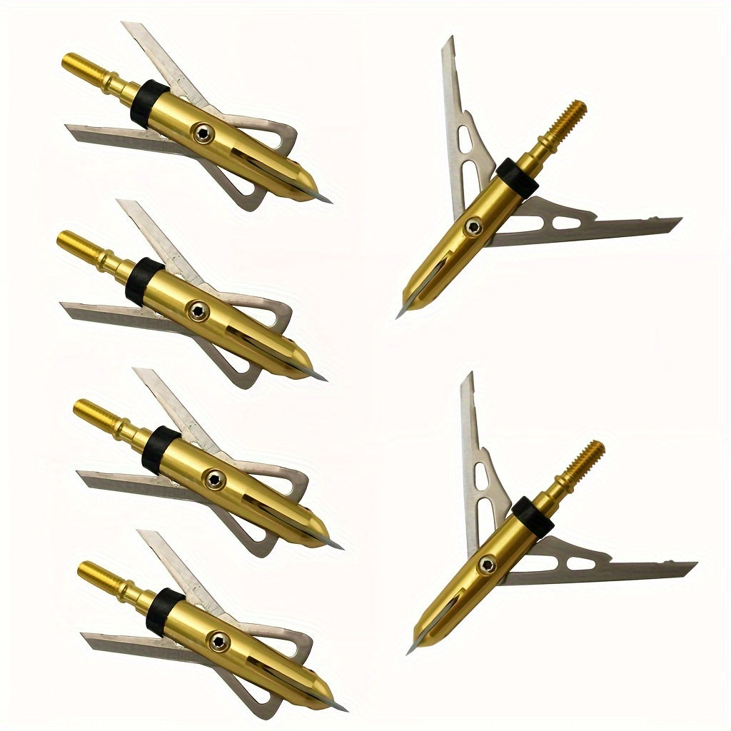 2-Blade Stainless Steel Archery Arrow Tips with Ferrule Alignment Technology, 2.34" Cutting Diameter, Compatible with Crossbow & Compound Bow for Deer Hunting - product image