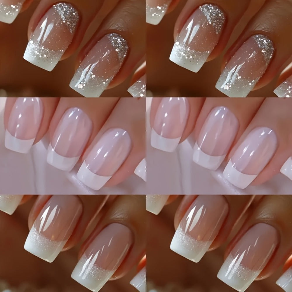 Extendable Press On Nails 72 Pieces 3 Boxes Classic Elegant Glossy Full Cover Detachable False Nails for Women Girls Easy Apply Nail Accessories Kit for Daily Wear Office Date Nigh - product image