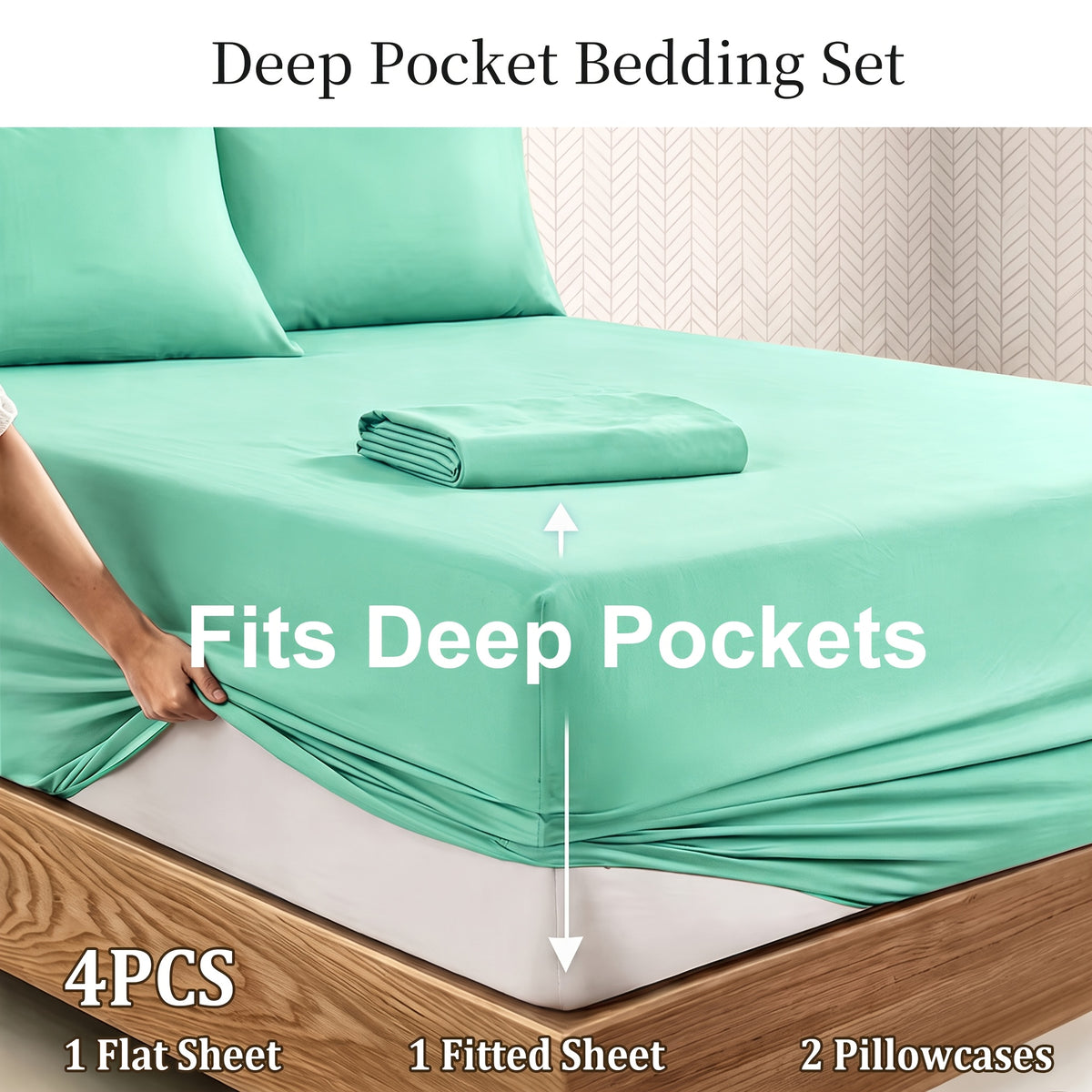 Deep Pocket Bed Sheet Set, Soft Brushed Fabric, Breathable All Season, Easy Care Kids Bedding, Great Christmas & Halloween Gift for Kids, Bedroom Dorm Use - product image 20
