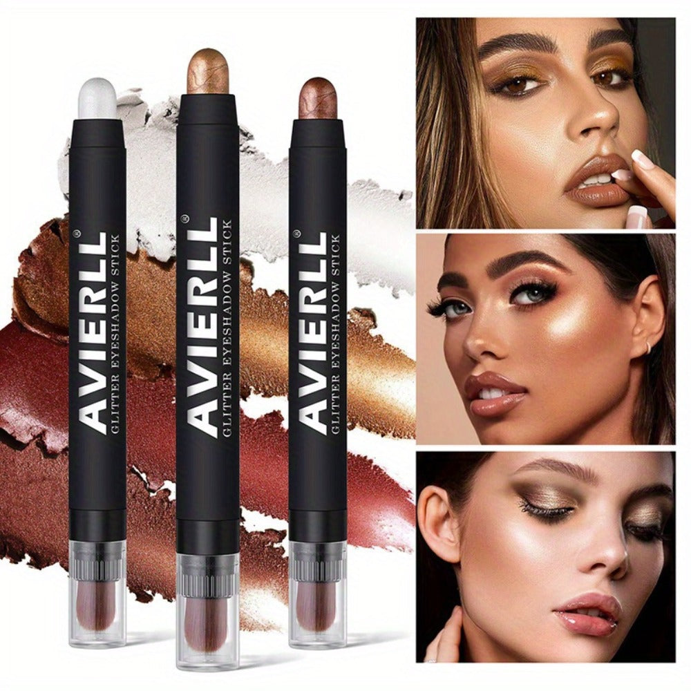 Waterproof Eyeshadow Stick Set 8 Piece – Shimmer, Pearlescent & Matte Eye Shadow Pencils, Creamy Blendable Formula, Long-Lasting Smoky Natural Glitter Eye Looks, Gift for Her - product image 8