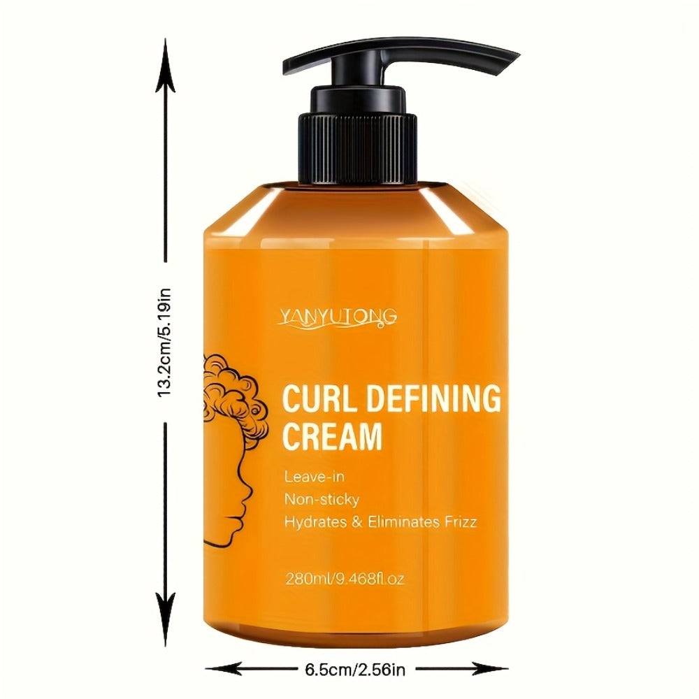 Moroccan Argan Oil Curl Defining Cream 280ml — Moisturizing Frizz Control Curl Definer for Wavy Coily & Permed Hair, Long-Lasting Volume, Glycerin Formula, No Crunch, Women & Men - product image 4