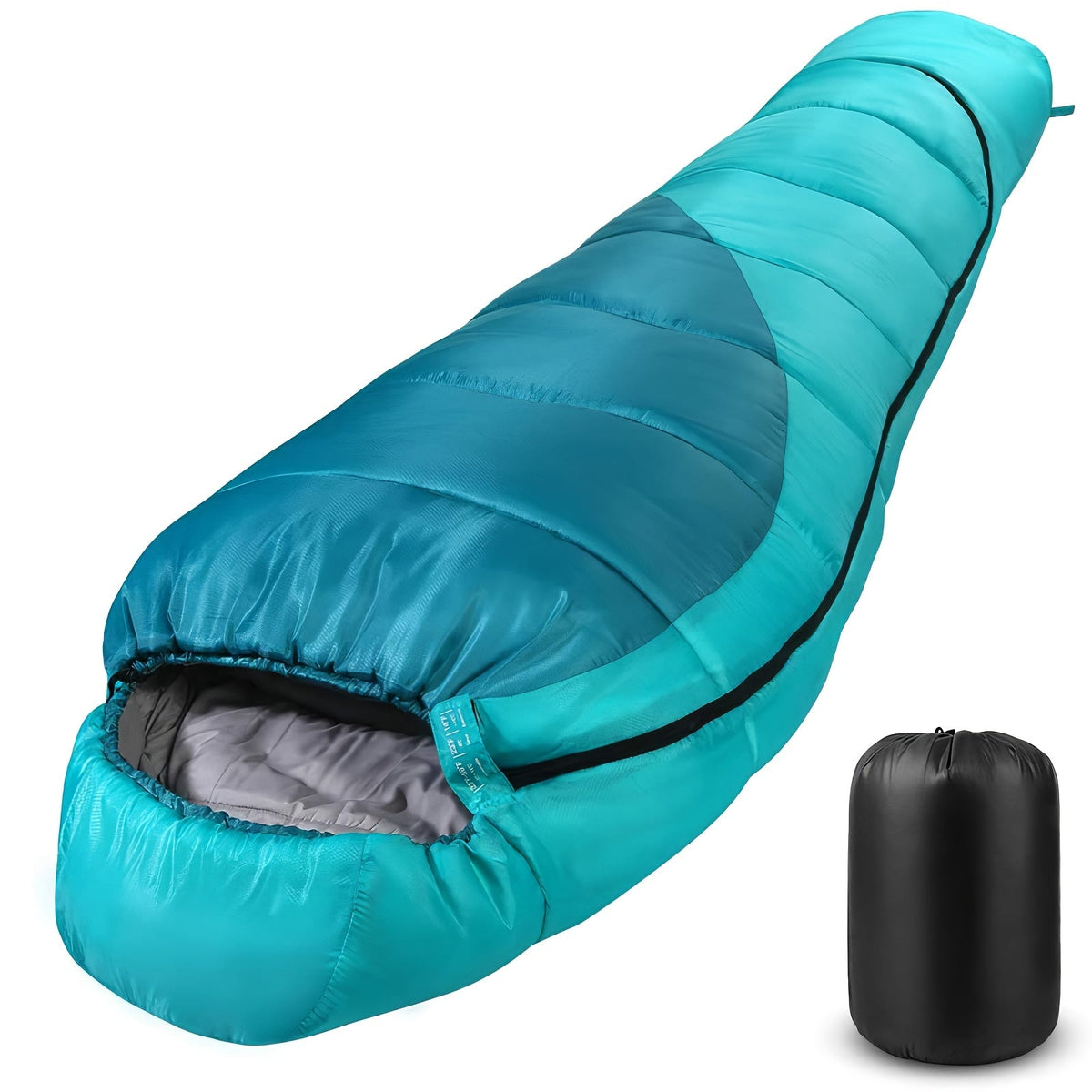 Mummy Sleeping Bag 15°F & 32°F – 3-4 Season Cold Weather Sleeping Bag for Adults, Ripstop Polyester Lining, Anti-Snag Zipper, Warm Washable Camping Sleeping Bag for Hiking, Backpacking & Outdoor