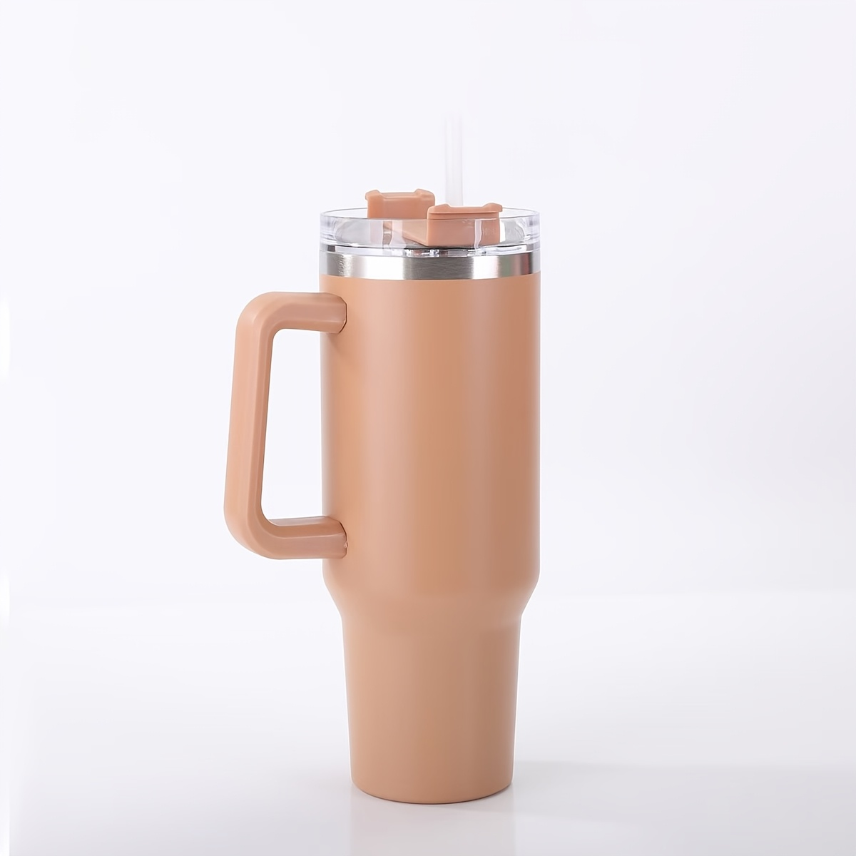 Double-Wall Vacuum 304 Stainless Steel Travel Cup, Leakproof & Rustproof, Hot & Cold Drinks, 15 Colors, Perfect Gift for Christmas, Travel & Outdoor | Insulated Tumbler 40oz with Handle & Straw Lid