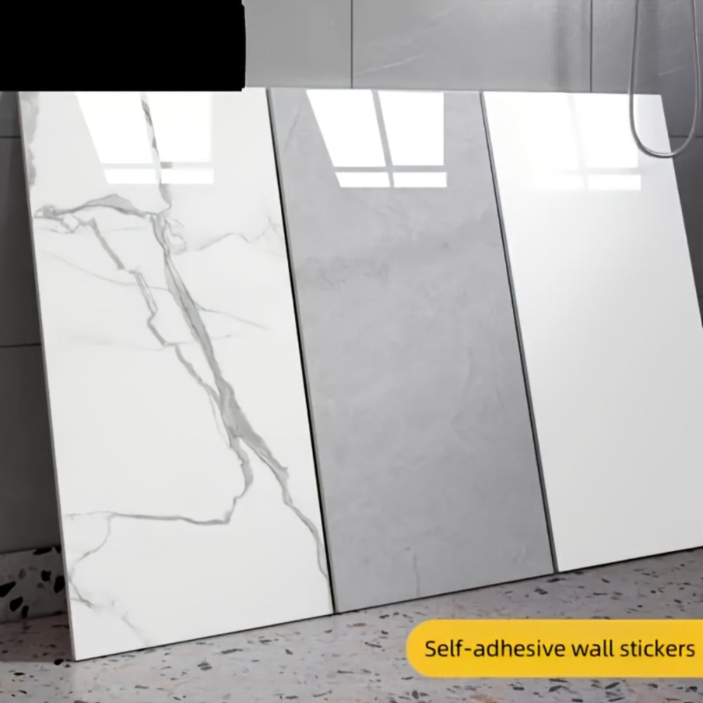 Marble Pattern Wall Stickers Vinyl Decals Oversized Glam Style Self Adhesive High Gloss Removable Wallpaper for Kitchen Bathroom Living Room Office Home Decor 20 40 Pieces Multiple - product image 23