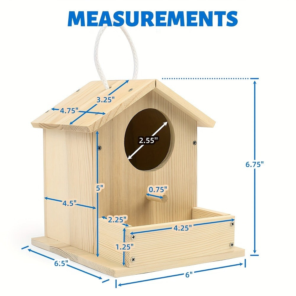 DIY Build & Paint Bird House Arts Crafts STEM Activity with Paint & Brushes, Birthday Christmas Gift Boys Girls Ages 4-12 – Wooden Birdhouse Building Kit for Kids