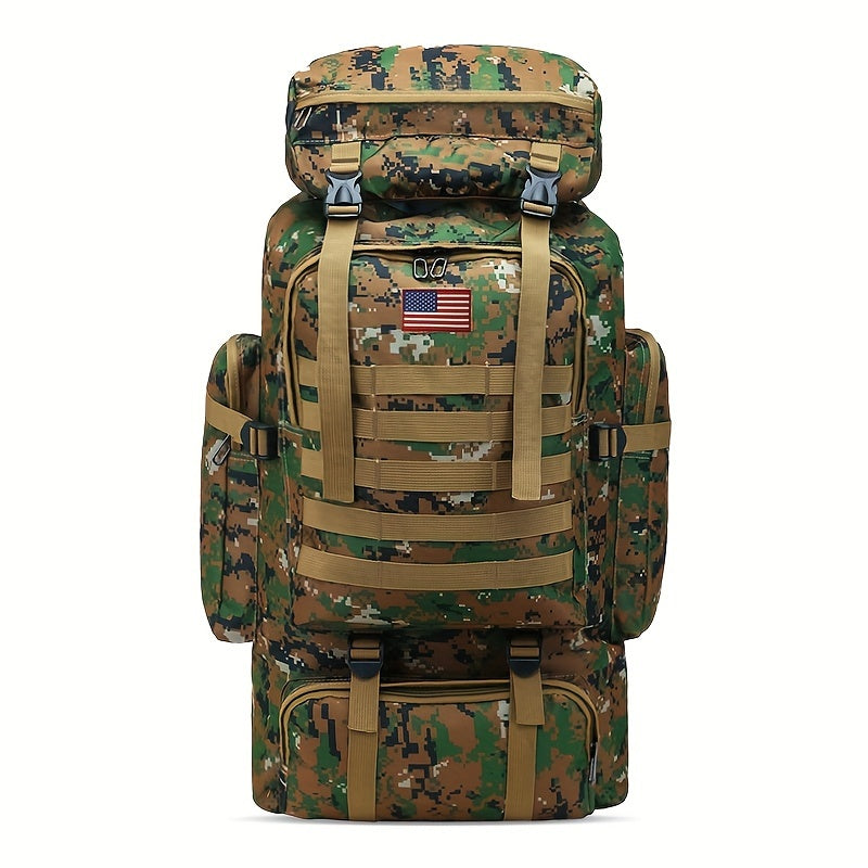 Tactical 3-Day Assault Pack Oxford Fabric DIY System for Camping Hunting Travel Unisex – Military Hiking Backpack 80L
