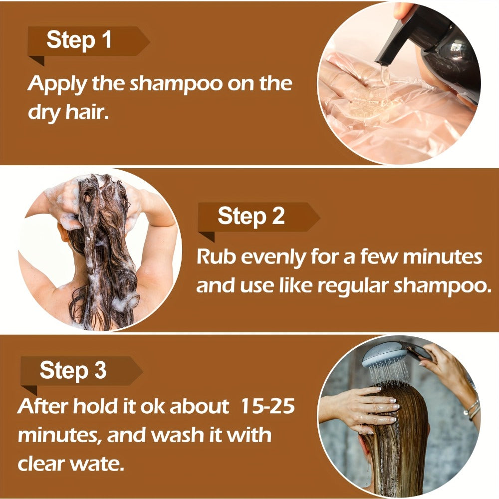 Grey Hair Coverage Shampoo 3-in-1 2-Pack 500ml Each — Instant Color in Minutes Ammonia Free Natural Herbal Formula, Lasts 30 Days, Black & Dark Brown for Men & Women All Hair Types - product image 13