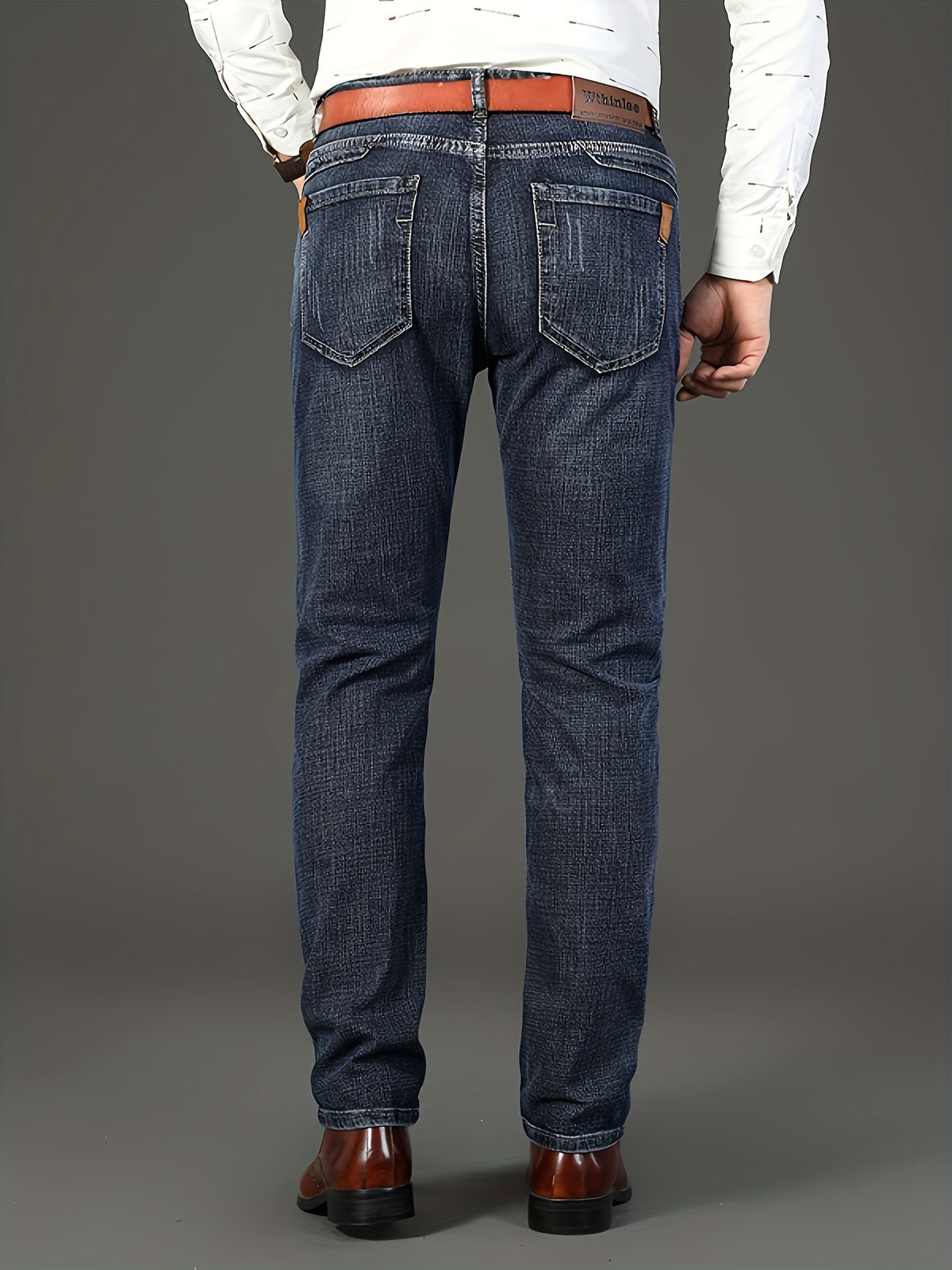 Mens For Jeans Men's Solid Denim Jeans, Light Business Style Slightly Stretch Straight Leg Pants For Outdoor Casual Daily Pantalones Para Hombres Mens Clothes - product image 9