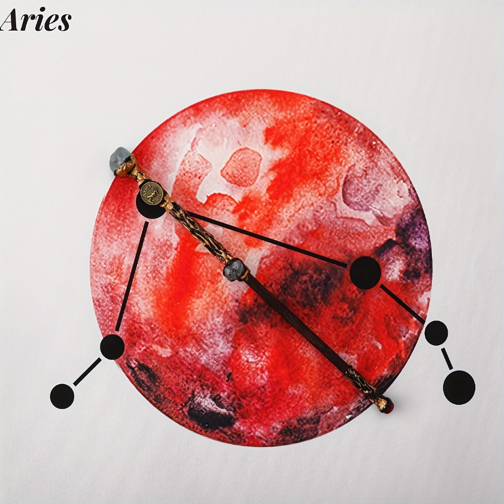 Handmade Astrology Wand All 12 Signs Aries Taurus Gemini Cancer Leo Virgo Libra Scorpio Sagittarius Capricorn Aquarius Pisces Cosplay Party Decor Birthday Gift | Zodiac Crystal Magic Wand with Gift Box
