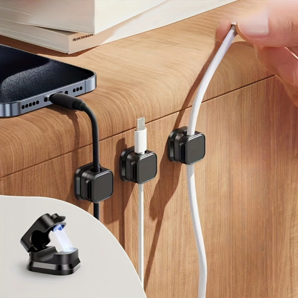 Magnetic Cable Organizer Clips 16 Pack Self-Adhesive No-Drill Cable Management Holder for Desk Wall Home Office Adjustable Wire Cord Organizer Set - product image 2