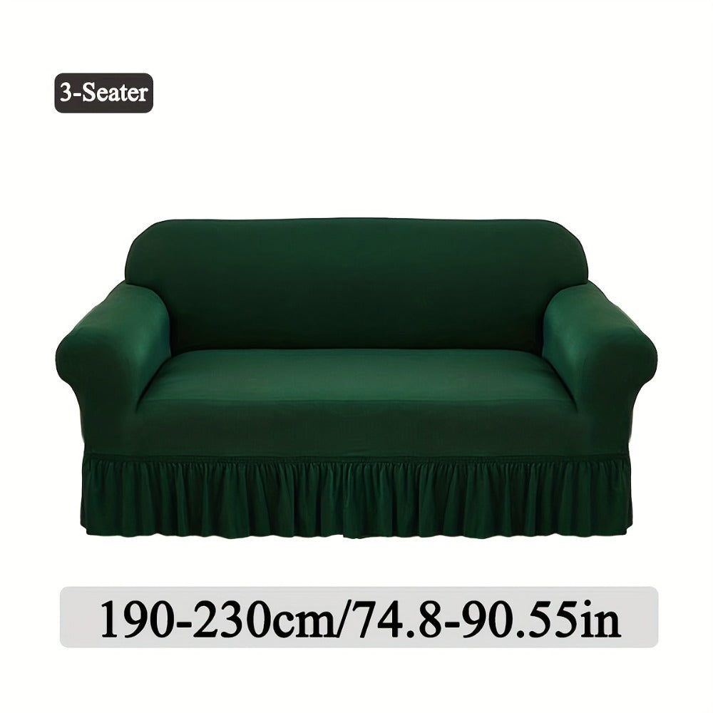 Stretch Sofa Slipcover Lightweight Breathable Elastic Full Cover Skirted Design Anti-Slip Soft Cool Comfort Machine Washable for 3 4 Seater Living Room Furniture Protector - product image 5