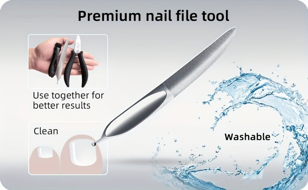 Thick Toenail Clipper Set for Seniors & Diabetics — Wide Jaw Ingrown Toenail Clipper, Heavy Duty Angled Nail Clipper & Nail File Kit for Men and Women, Professional Thick Nail Cutt - product image 17