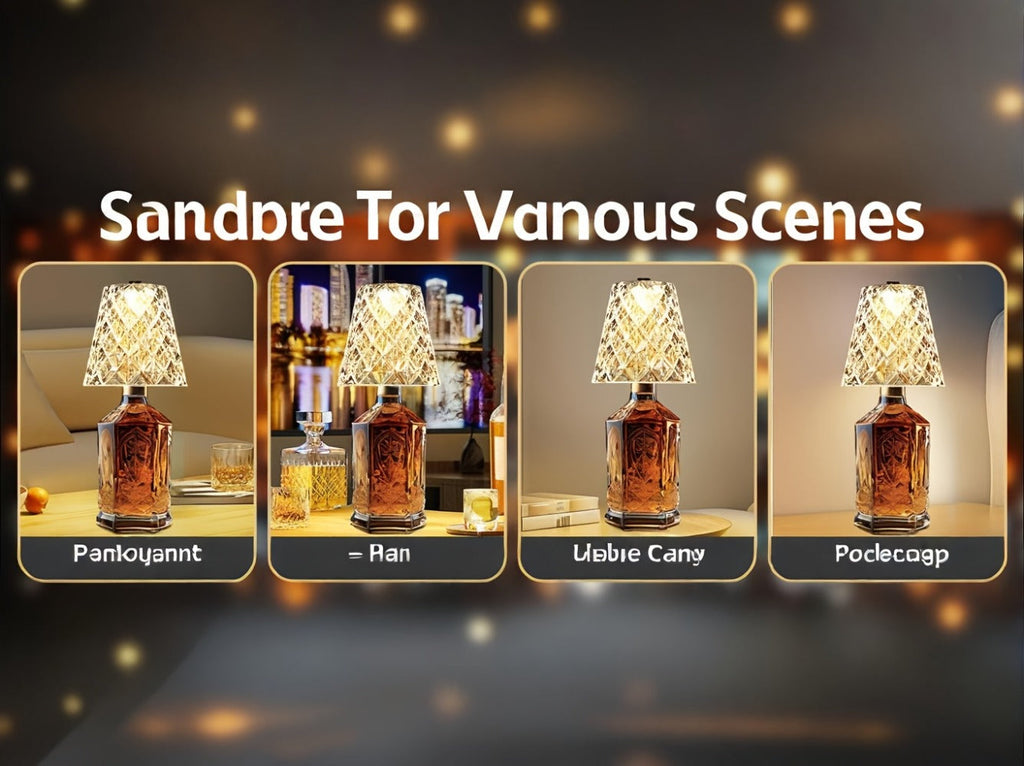 Wireless Wine Bottle Lamp – USB Rechargeable Acrylic Crystal Shade, 3-Color Touch Control Smooth Dimming, 2000mAh Cordless Bottle Light for Bar Decor, Home, Kitchen, Party & Table  - product image 13