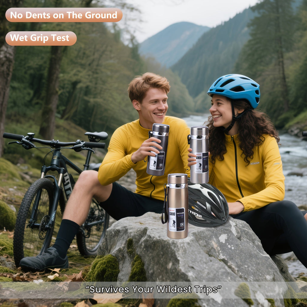 Double Wall Vacuum Flask with Leak-Proof Lid, Wide Mouth, Keeps Drinks Hot & Cold All Day for Camping, Hiking & Travel – Insulated Water Bottle 1000ml 316 - product image 3