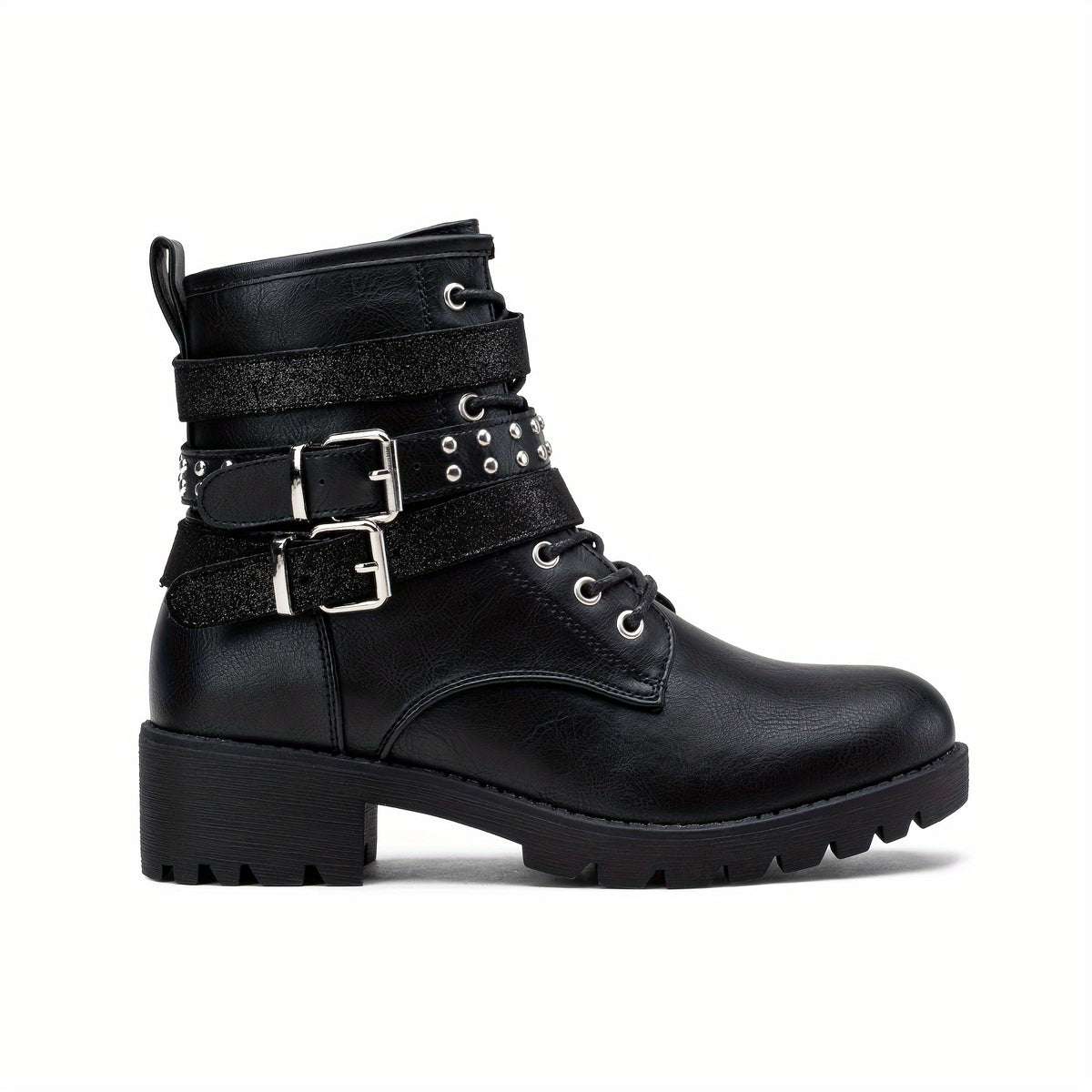Womens' Combat Lace up Ankle Boots Motorcycle Booties, Women Shoes - product image 2