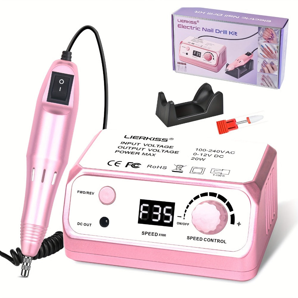 Nail Drill Kit 35000 RPM with 100 Sanding Bands Multiple Drill Bits Electric Nail File for Acrylic Gel Nails Manicure Pedicure Salon Home Use Purple Pink Black - product image 5