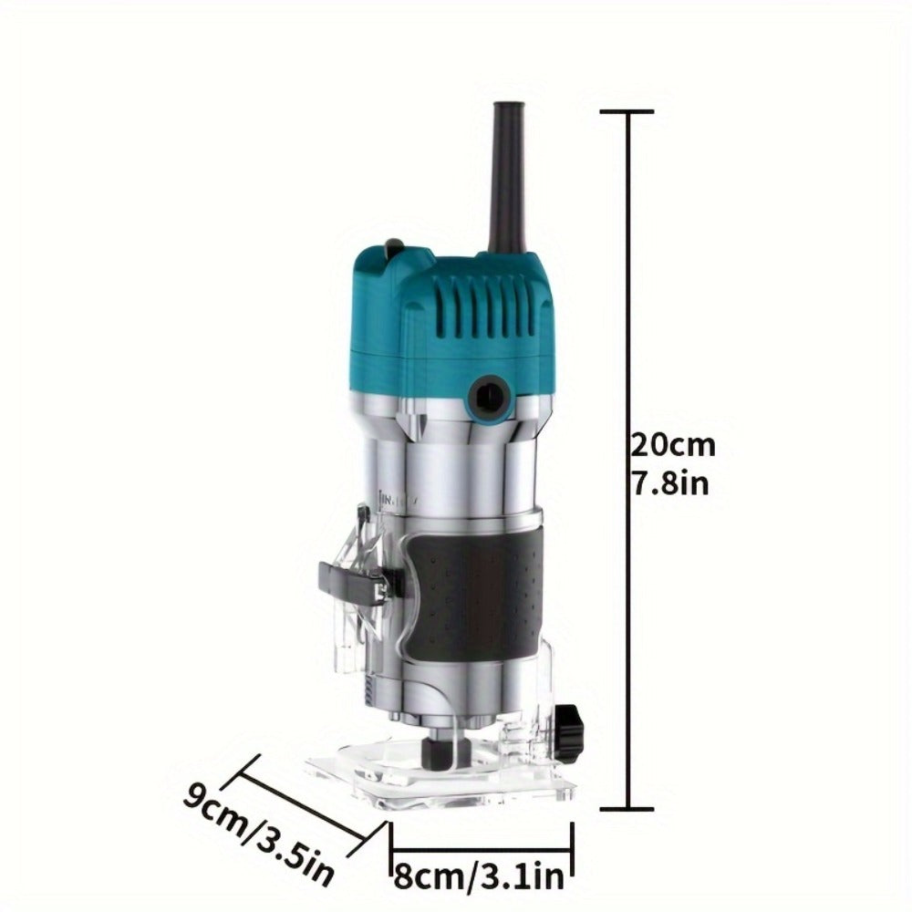 Wood Router 800W Trim Router for Woodworking - 35000RPM Electric Router with Edge Guide, Roller Guide, 6-Speed Adjustment for Precise Trimming, Profiling & Milling - product image 4