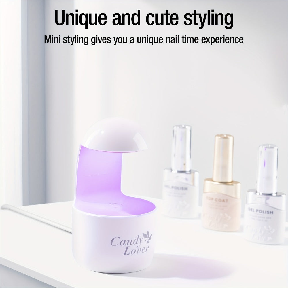 Mini UV LED Nail Lamp – Portable Compact Gel Nail Curing Light for Travel & Home | Fast Gel Polish Dryer for DIY Nail Art, Gel Extensions & Beginner Manicure, One-Button Easy Opera - product image 5