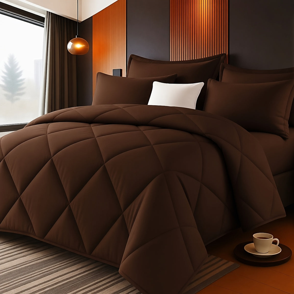 3 pcs Solid Color Diamond Quilted Large and King Size Bedding, Soft, Comfortable, and Fluffy, with Microfiber Filling and Lightweight, Breathable Fabric, Easy - product image 20