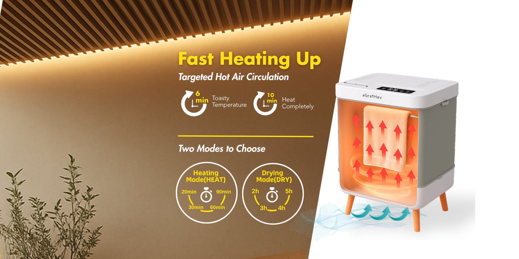 Electric Towel Warmer 35L Large Capacity Foldable Blanket Warmer with Timer & Drying Mode – Fast Heating Towel Bucket for Bathroom, Spa & Salon, Includes 6 Tablets, White - product image 14