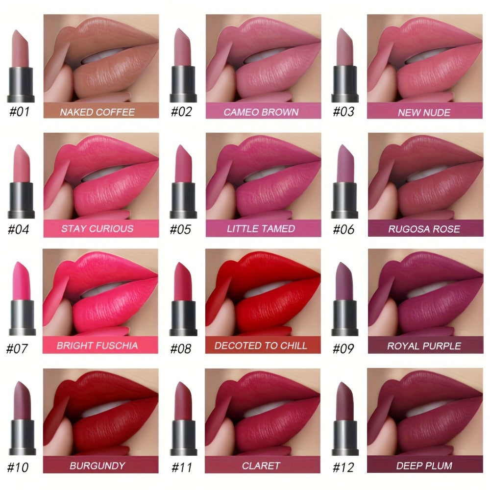 Matte Lip Gloss Set 6 Pcs Long-Lasting – Water-Resistant Non-Sticky Velvety Lip Color with Plant-Based Squalane, Full Coverage Shades for All Skin Tones, Holiday & Valentine Gift S - product image 3