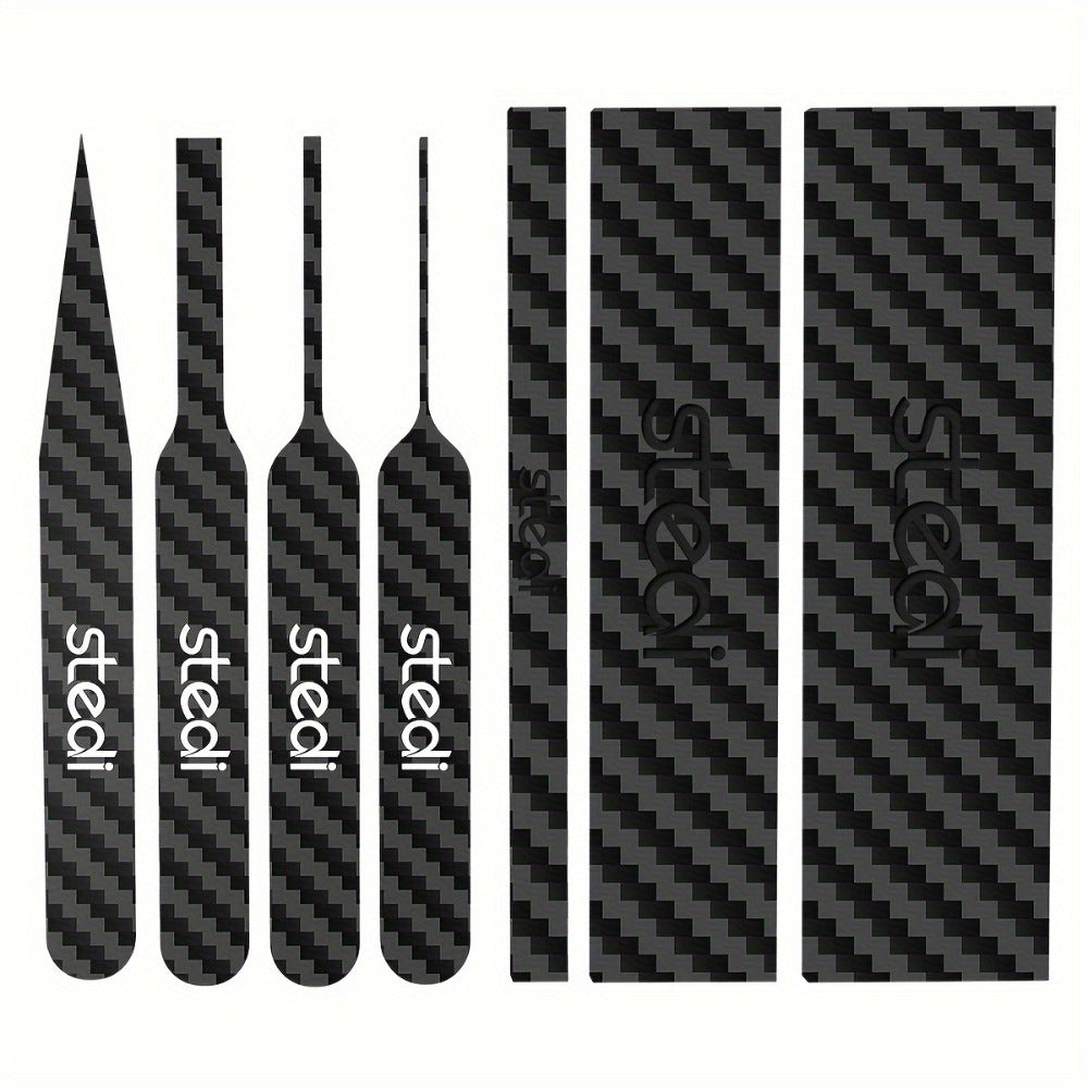 Carbon Fiber Sanding Sticks Set of 7, Hobby Model Sanding Tools with 4 Detail Polishing Boards, 3 Sizes 3"x0.6" 3"x0.4" 3"x0.2" for Scale Models Miniatures Gunpla - product image
