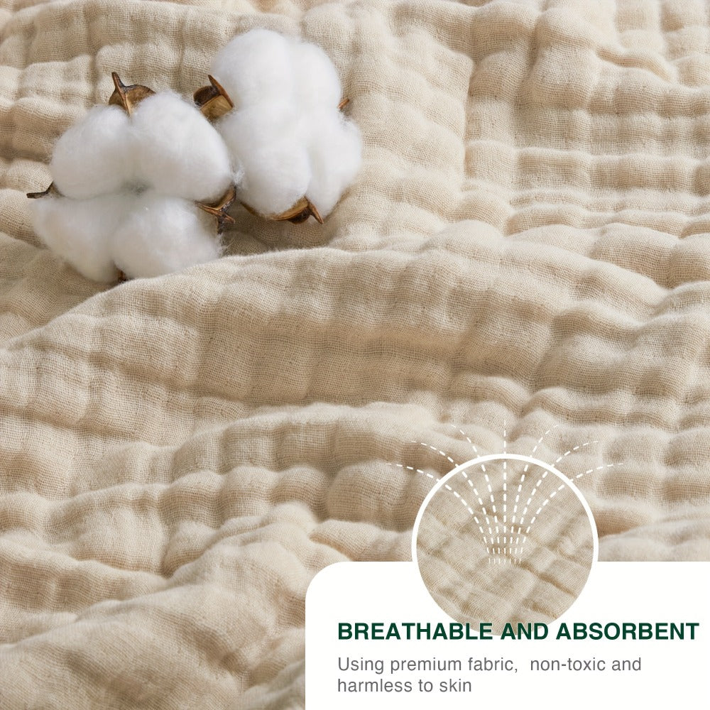 6-Layer Gauze Blanket 100% Muslin – Lightweight Breathable Cotton Throw for Couch & Bed, All Season Adult Blanket, 4 Colors - product image 6