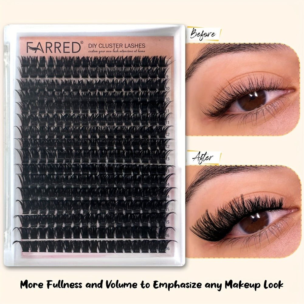 100D Volume Cluster Lashes DIY Individual Lash Extension Kit – Soft Reusable Single Clusters for Full Thick Dramatic Lash Look, Beginner & Pro Friendly Home Salon Use - product image 16