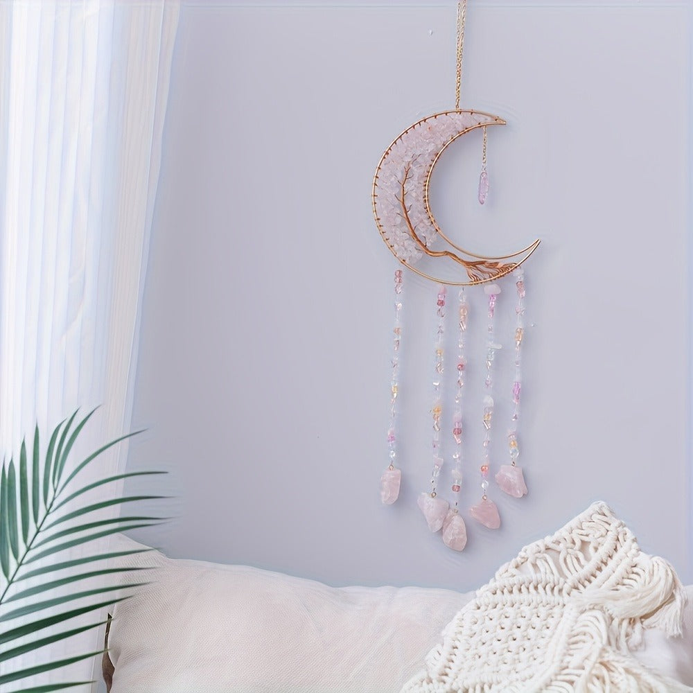 Dreamcatcher Moon Suncatcher Wall Hanging – Handmade Boho Wind Chime Pendant for Indoor Outdoor Garden, Courtyard & Party Decor – Christmas & Birthday Gift - product image 27