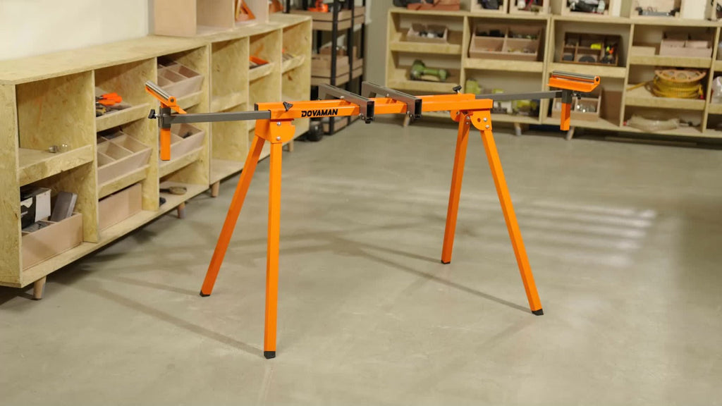 Miter Saw Stand with 78-1/8" Sliding Rail – 3-Step Quick Fold, 22LB Lightweight, 330LB Capacity, Universal Fit for DeWalt Makita Bosch & Most Miter Saw Brands - product image 9