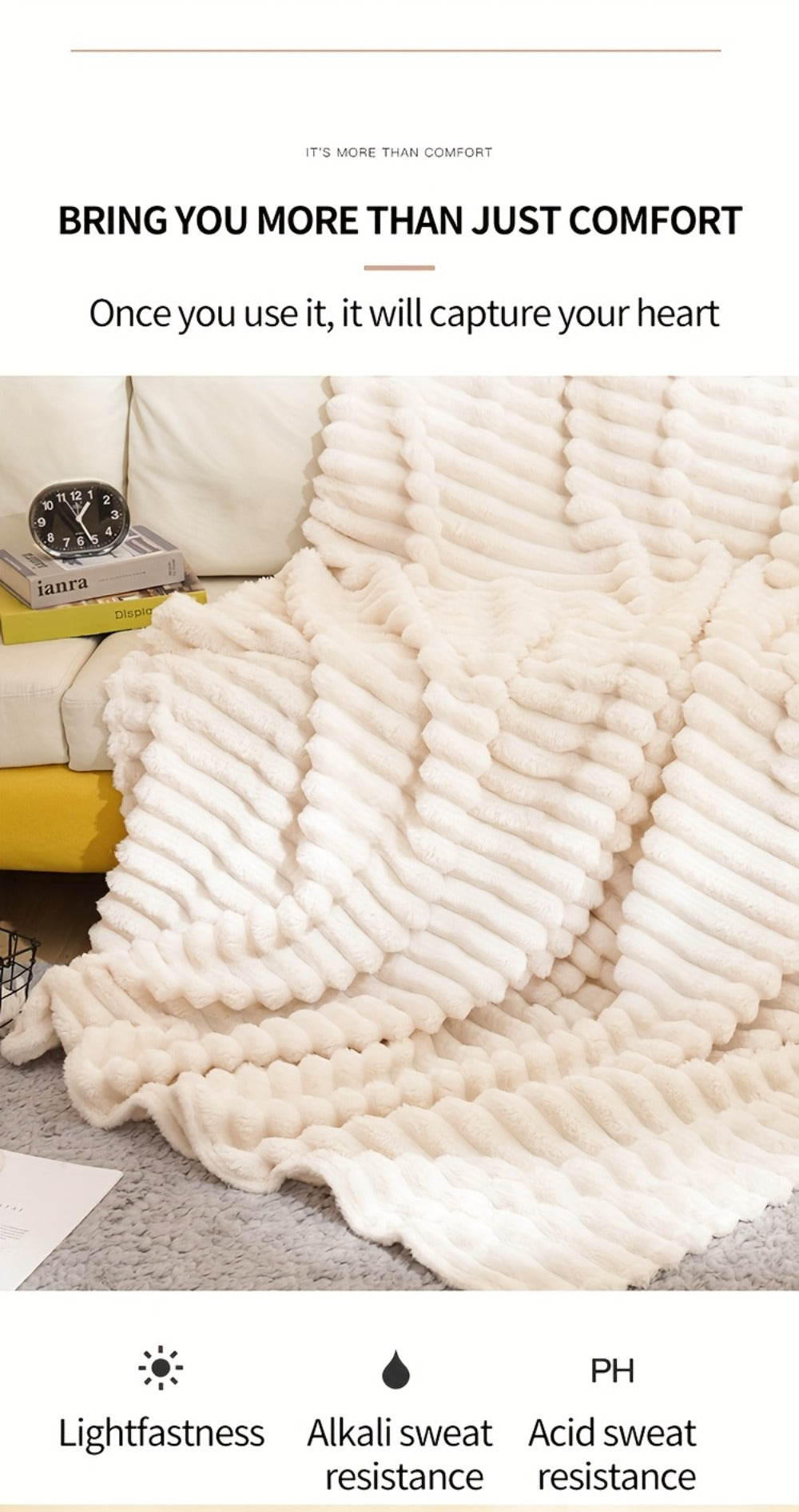 500gsm Heavy Plush Blanket – Ultra Thick Soft Warm Fluffy Blanket for Bed, Sofa & Travel, Baby to Double Size, 5 Colors - product image 27