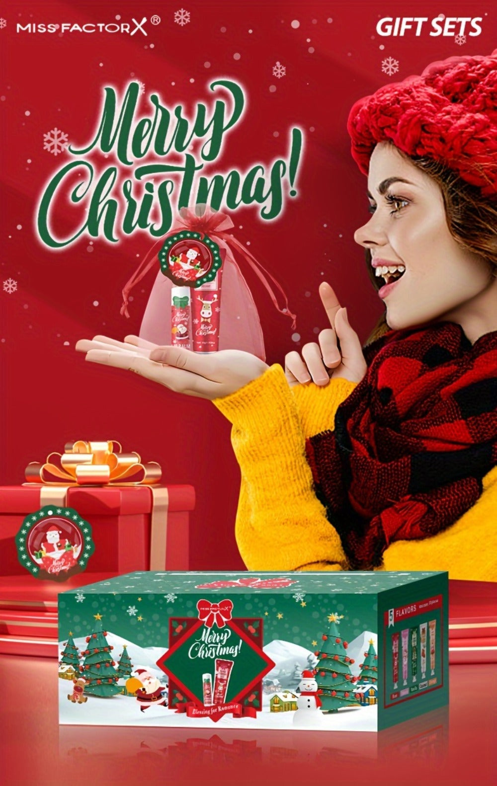 Bulk Gift Set 120 Pieces Lip Balm & Hand Cream with Red Velvet Bags & Holiday Cards — Moisturizing Party Favors for Colleagues, Employees & Friends - product image 9