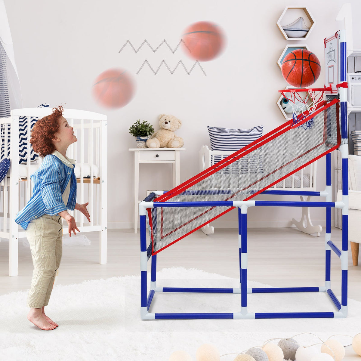 Kids Adjustable Basketball Hoop Set with 2 Balls & Storage – Best Birthday Christmas Gift for Boys and Girls – Indoor Outdoor Sport Toy for Ages 3 – 6, Thick - product image 7