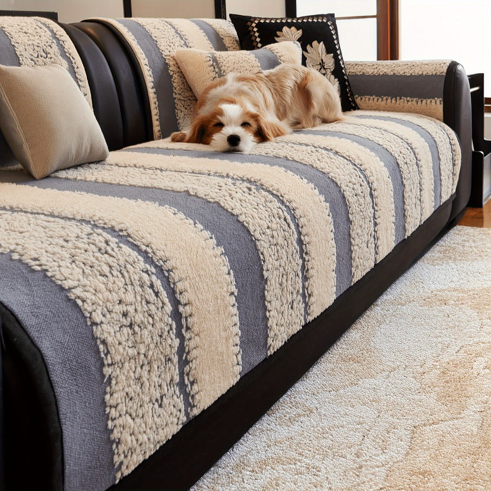 Sofa Cover Plush Non-Slip Washable Sectional Couch Slipcover Soft Durable Furniture Protector for Pets Cats Dogs 2 3 4 Cushion Sofa L-Shape Modern Sofa Pad Warm Sitting Cover All S - product image 12