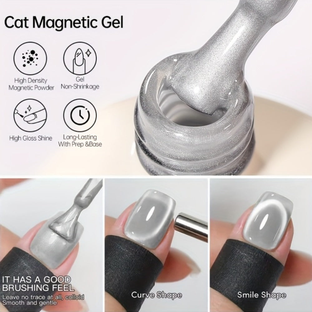 Cat Eye Gel Polish 15ml Plum Bordeaux Magnetic Soak Off UV LED – 3D Light-Shifting Effect Quick Dry Semi-Permanent Long-Lasting Fall Winter Dark Nail Colors for DIY & Salon Nail Ar - product image 11