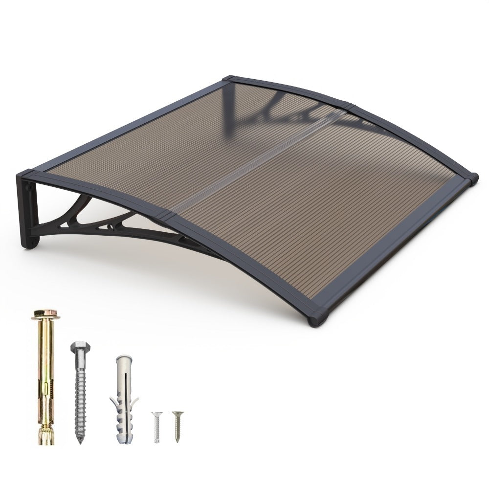 Window Awning Door Canopy Polycarbonate Overhang – UPF 50+ UV & Rain Protection, Leak-Proof Hollow Sheet, Weather-Resistant Outdoor Patio Awning for Doorways, Windows, Storefronts  - product image 7