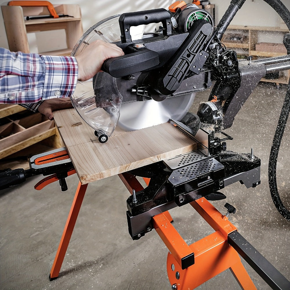 Miter Saw Stand with 78-1/8" Sliding Rail – 3-Step Quick Fold, 22LB Lightweight, 330LB Capacity, Universal Fit for DeWalt Makita Bosch & Most Miter Saw Brands - product image 4