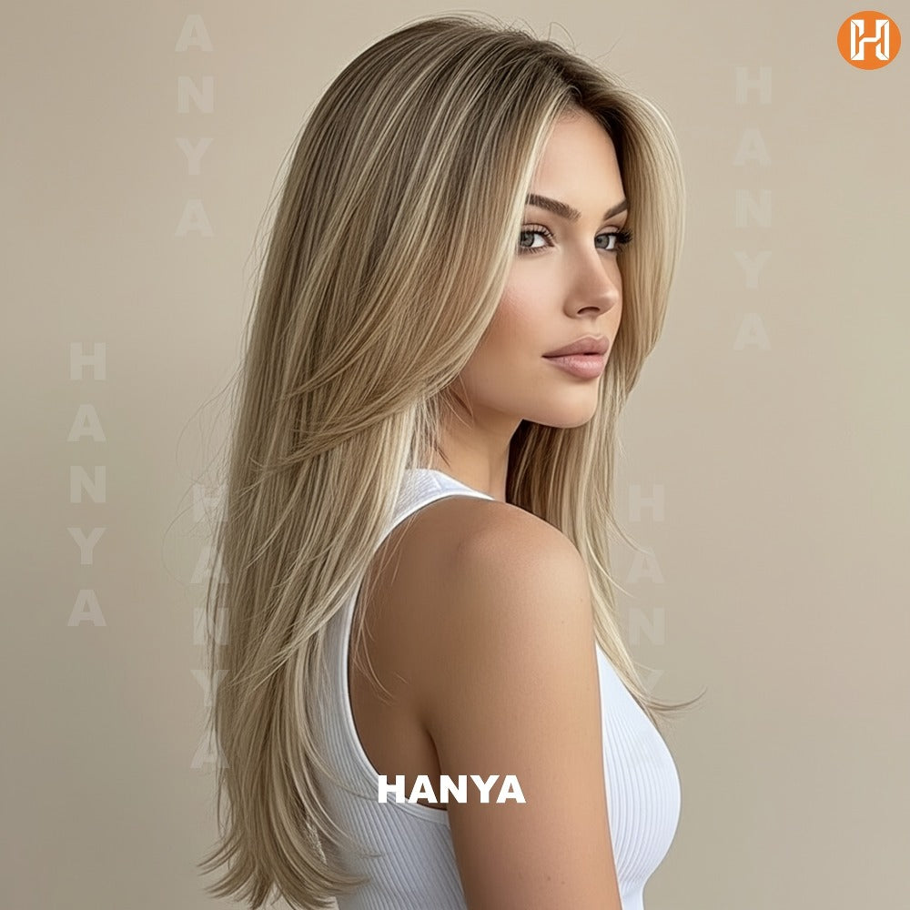 Heat Resistant Synthetic Wig Long 24 Inch 6 Colors Dark Brown Ivory Light Golden for Women Daily Wear Party Holiday Beginner Friendly Natural Look - product image 22