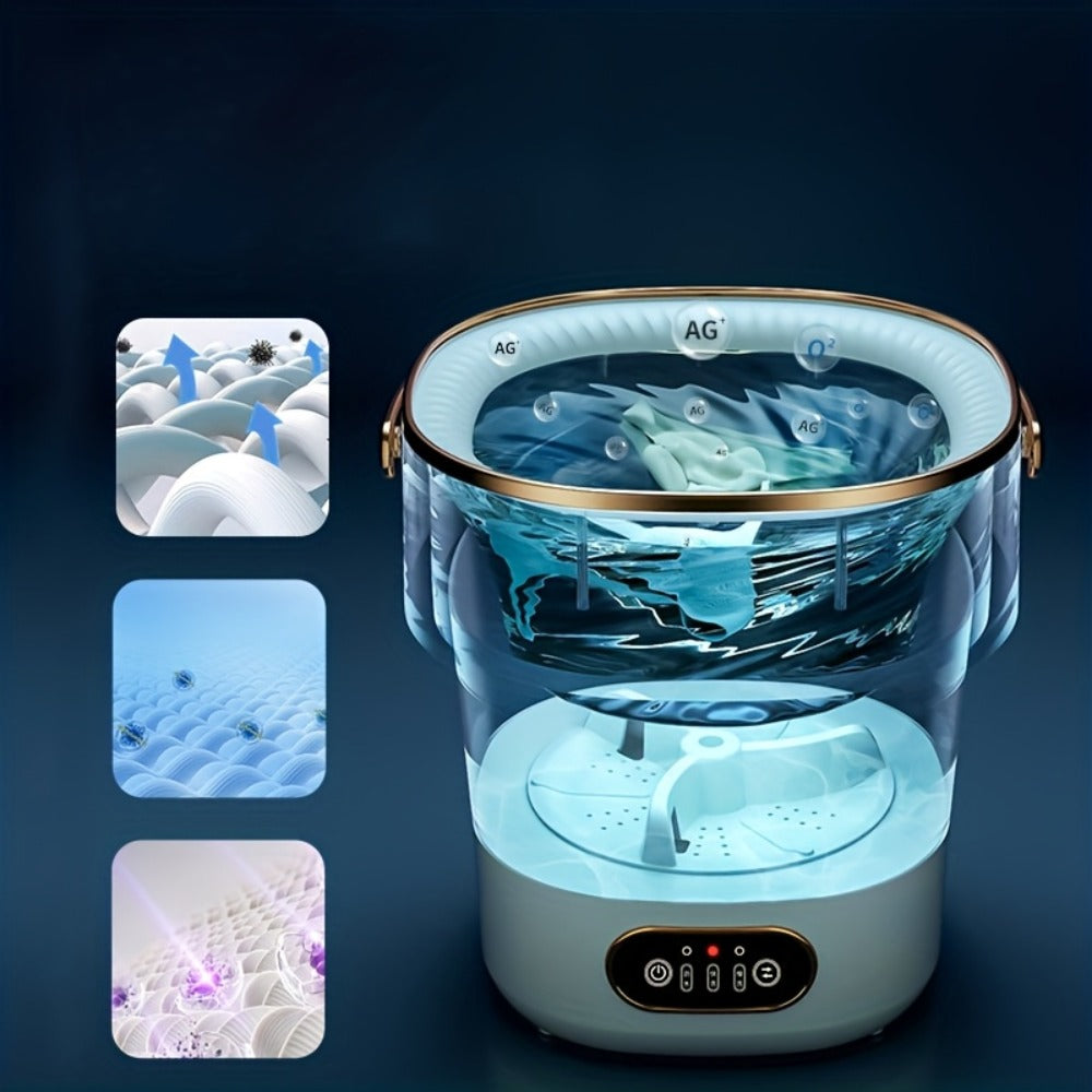 Portable Washing Machine Foldable Mini Washer Large Capacity for Underwear Socks Baby Clothes Apartment Dorm Travel Camping - product image 8