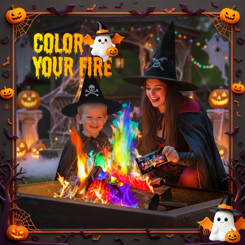 Magic Colorful Flame Packets for Campfire, Fire Pit, Bonfire & Outdoor Fireplace, Fun Camping Accessories for Adults & Families – Fire Color Changing Packets - product image 5