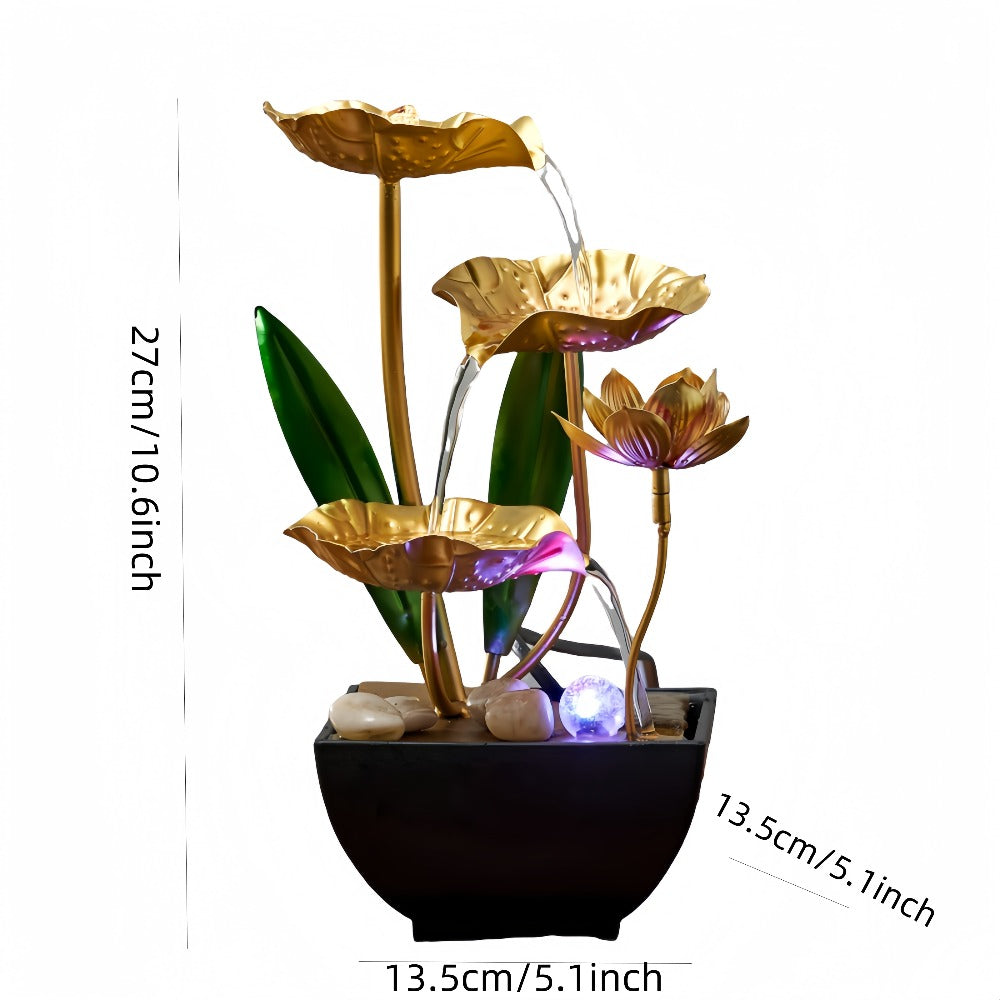 Indoor Tabletop Fountain Desktop Water Feature, Small Relaxing Flowing Water Fountain for Living Room, Bedroom, Office & Spa, Calming Zen Decor & Unique Housewarming Gift - product image 3