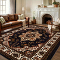 Large Area Rug for Living Room Bedroom – Soft Fluffy Persian Bohemian Style Floor Mat, Anti-Slip Backing, Machine Washable, Vintage Carpet for Modern & Traditional Decor, Multiple  - product image 19