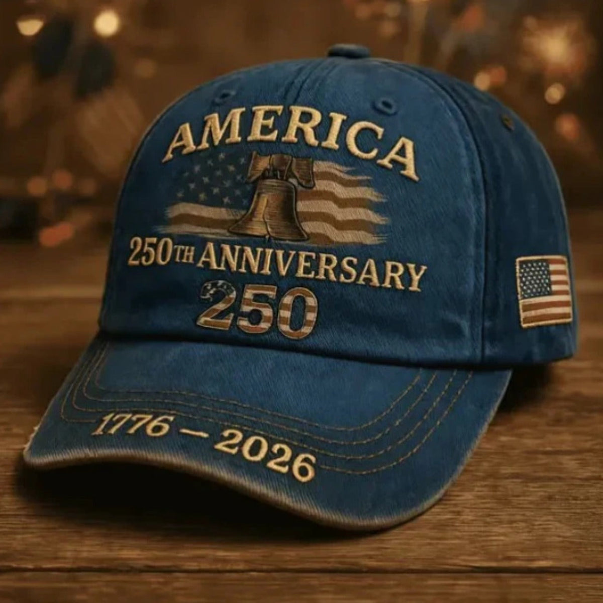 Adjustable Vintage American Flag Hat for Men Women, Unisex Independence Day Gift, History Enthusiast Festive Cap, Single or 3-Piece Set – 250th Anniversary - product image 5