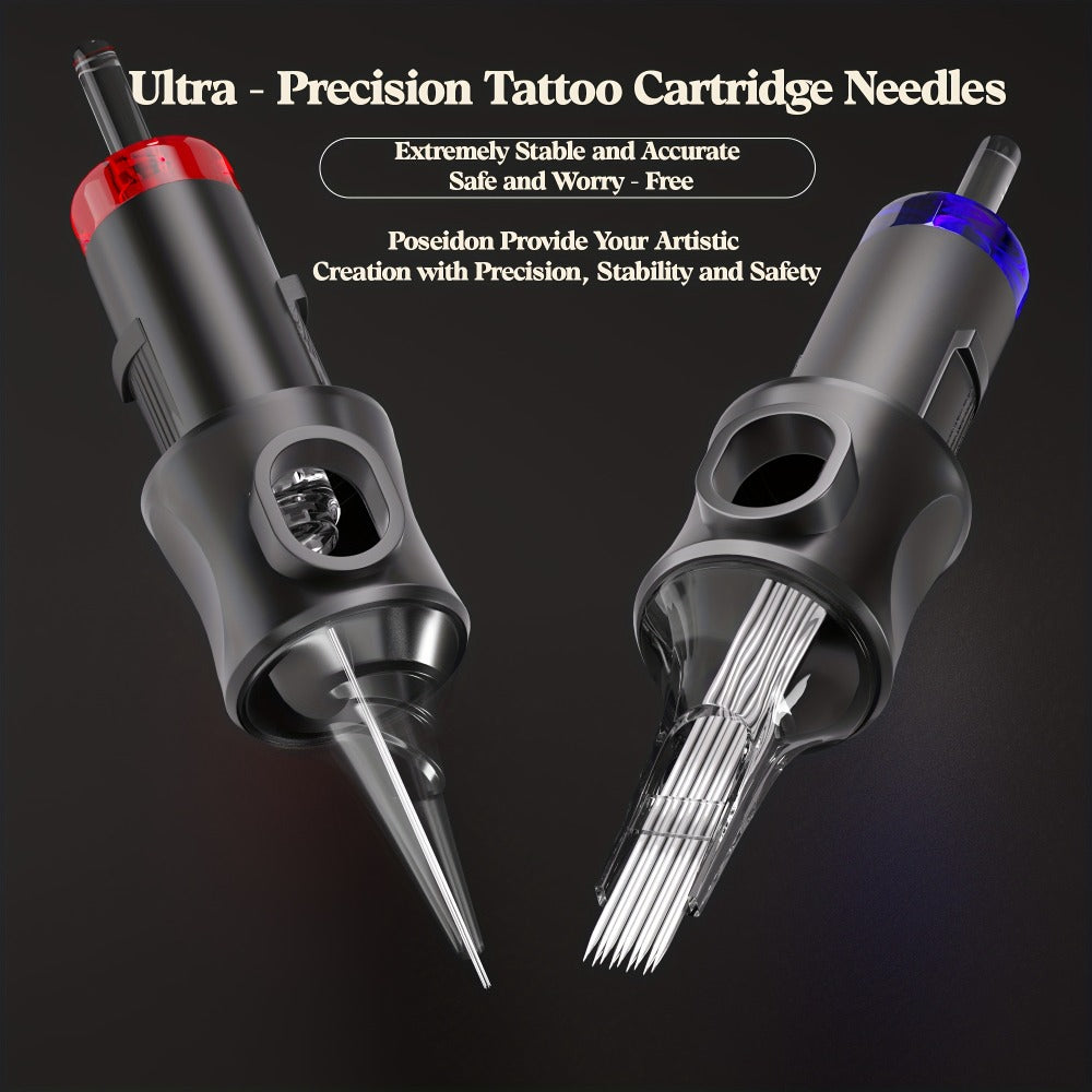 Wireless Tattoo Machine Kit Complete - POSEIDON V5 Rotary Pen with LCD Screen 1500mAh Battery 6H Runtime 10 Needles 11 Ink Bottles Full Tattoo Supplies for Beginners & Professional - product image 10