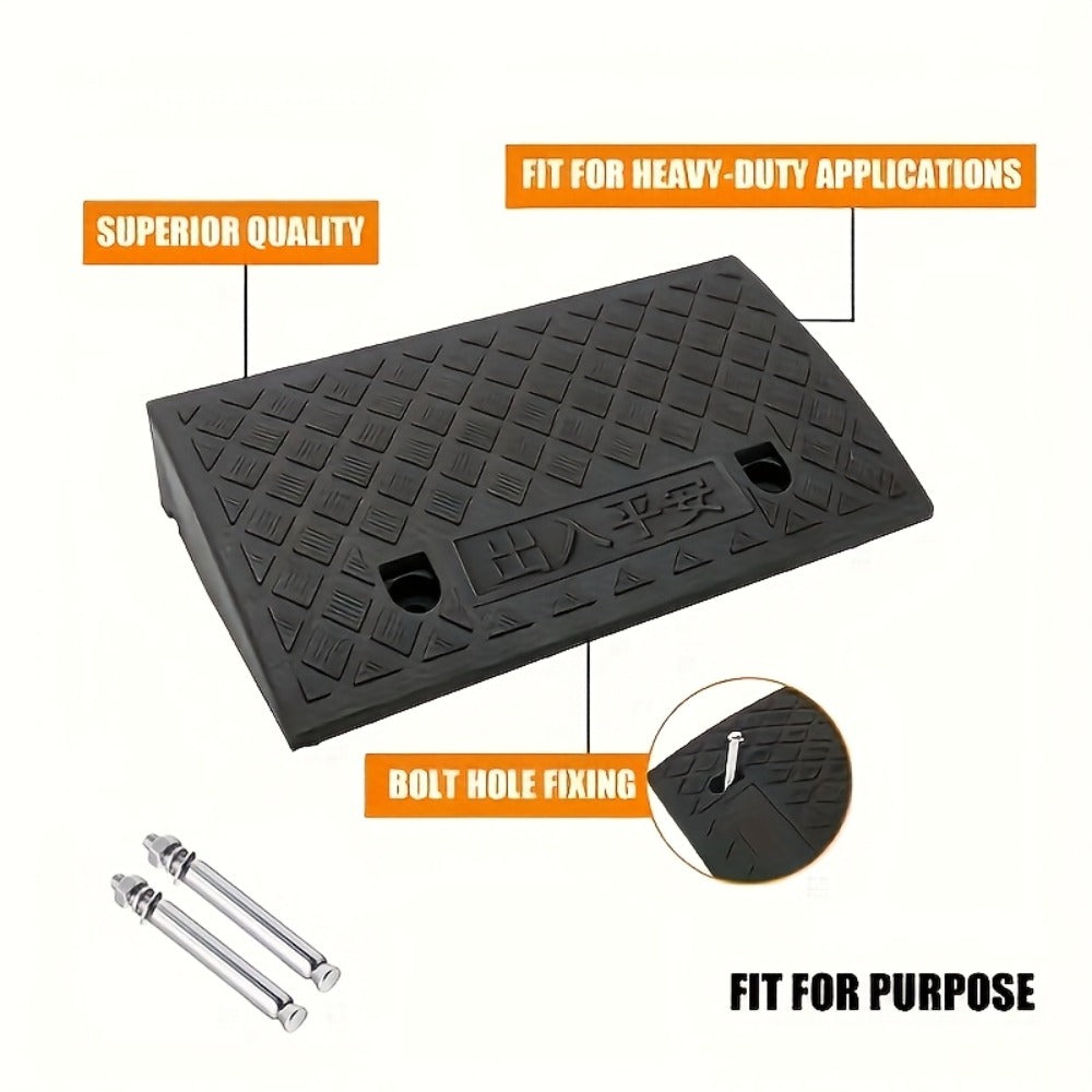 Curb Ramp 2-Pack Portable Heavy Duty Plastic Threshold Ramp Set – Lightweight, Non-Slip, for Low Floor Vehicles, Motorcycles, Wheelchairs, Driveway & Lane Loading – Multiple Height - product image 9