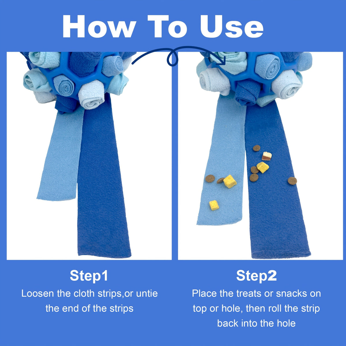 Snuffle Ball Dog Toy | Interactive Foraging Treat Dispenser & Slow Feeder Puzzle Toy for Small Medium Large Dogs, Snuffle Mat Ball for Mental Stimulation - product image 6